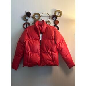 The Drop small red puffer coat